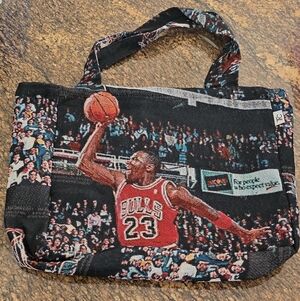 NWOT Michael Jordan Chicago Bulls Graphic Knot Tapestry Fabric Tote